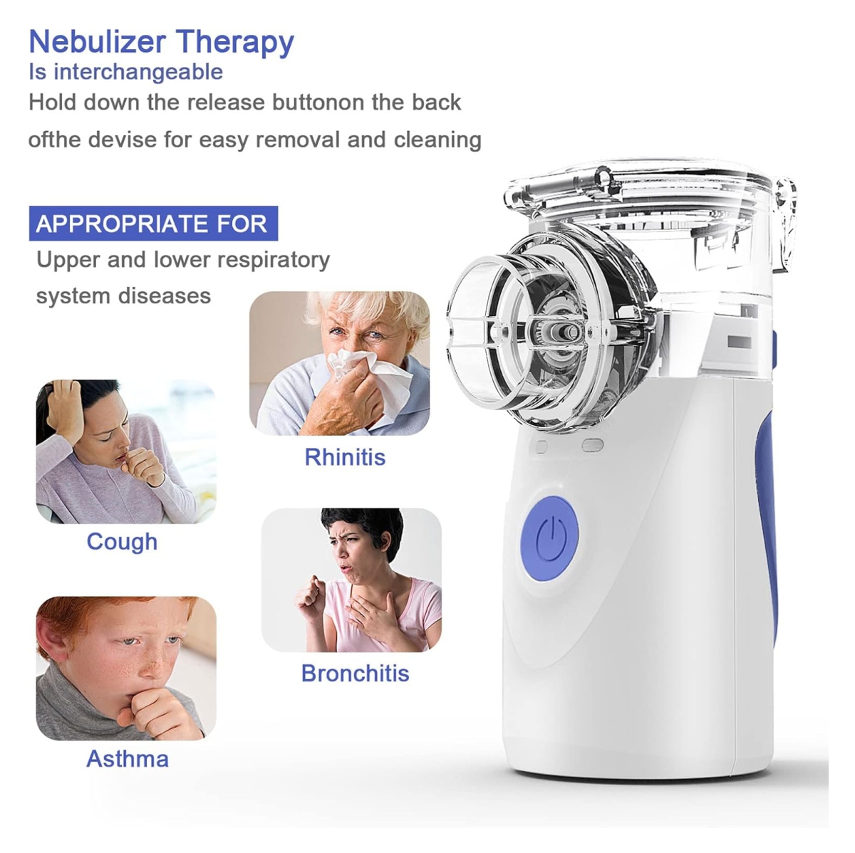 Miniatura 5 de Inhalador nebulizador adultos niños Asma